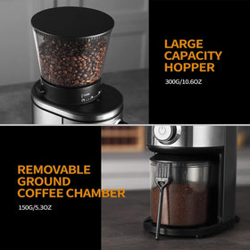 Ollygrin Burr Coffee Grinder in use in kitchen; ideal for 2-12 cups