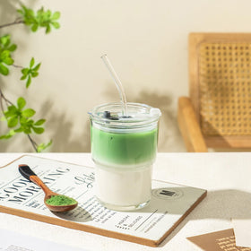 Olvini durable clear glass tumbler suitable for hot or cold drinks