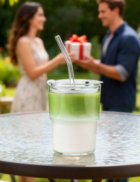 Olvini glass tumbler close-up highlighting durable materials
