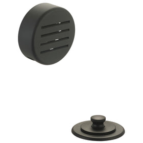 Olympia D-820T-MB overflow cap and strainer for secure, mess-free drainage