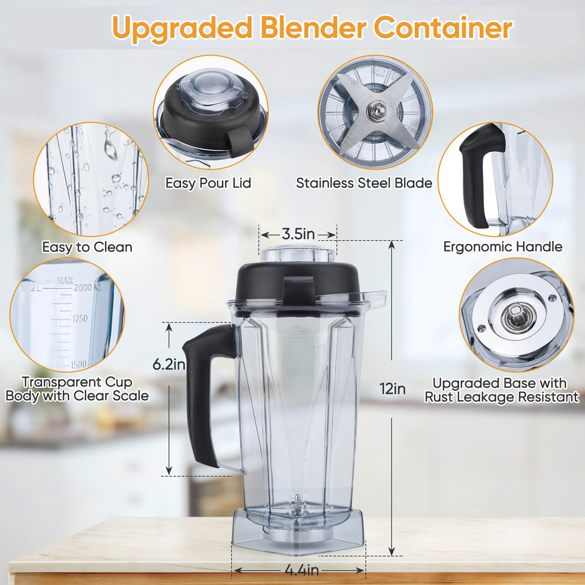 Olzeein stainless steel blade plus robust base for consistent blends