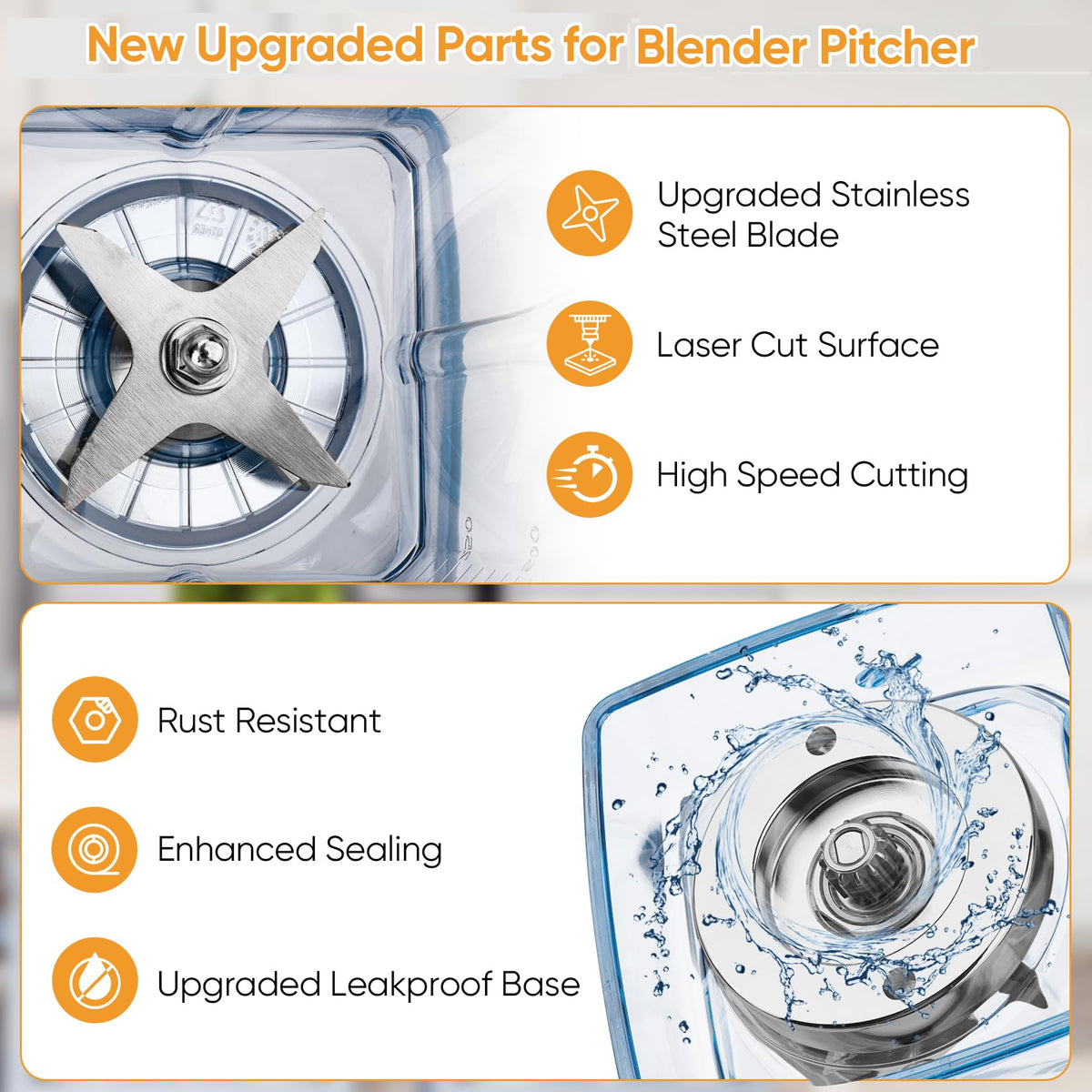 Olzeein upgraded base seals to prevent leaks during high-speed blending