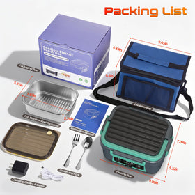 Omboos lunch box with dishwasher-safe parts for easy cleaning.