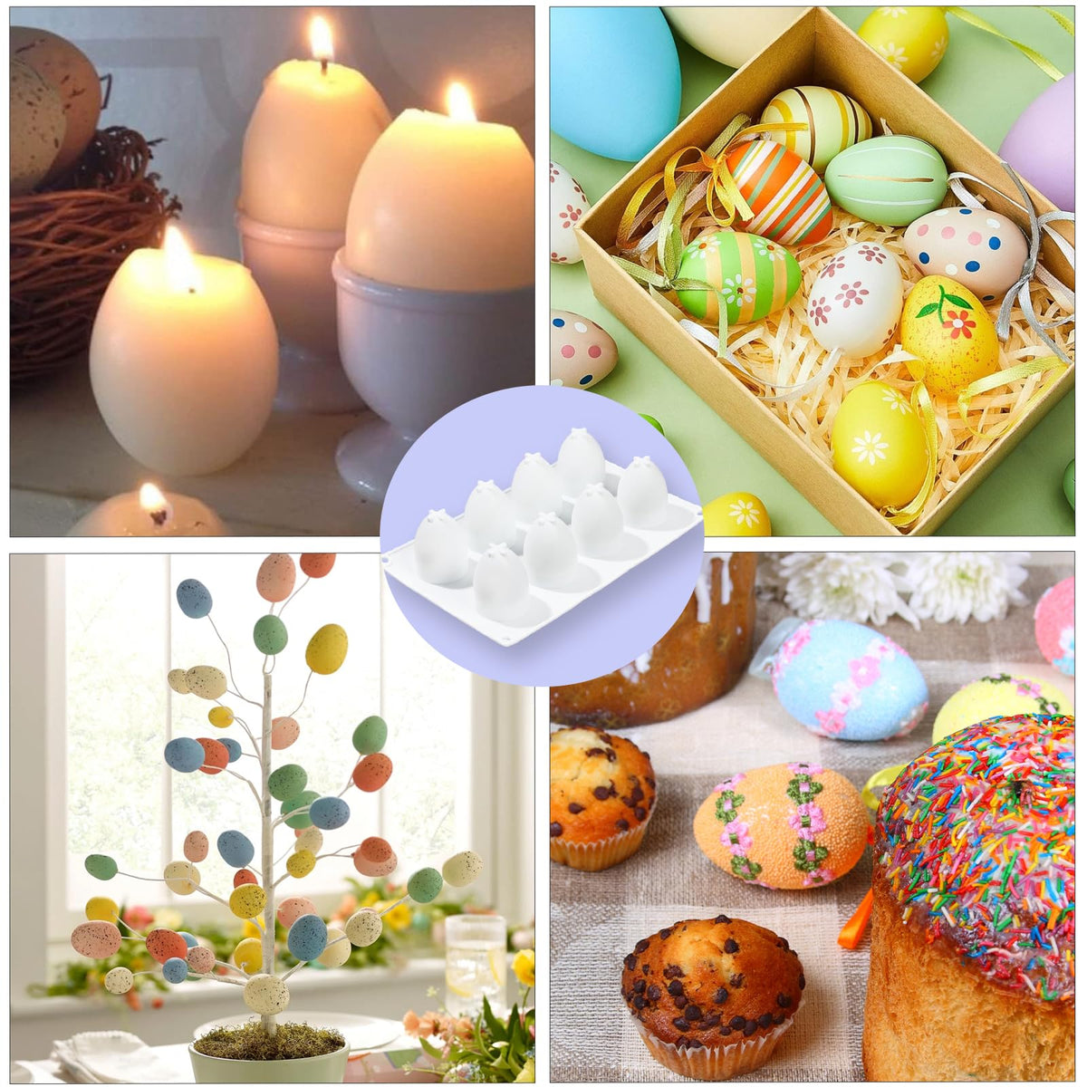 OMDBAGD silicone egg mold safe for ovens and microwaves
