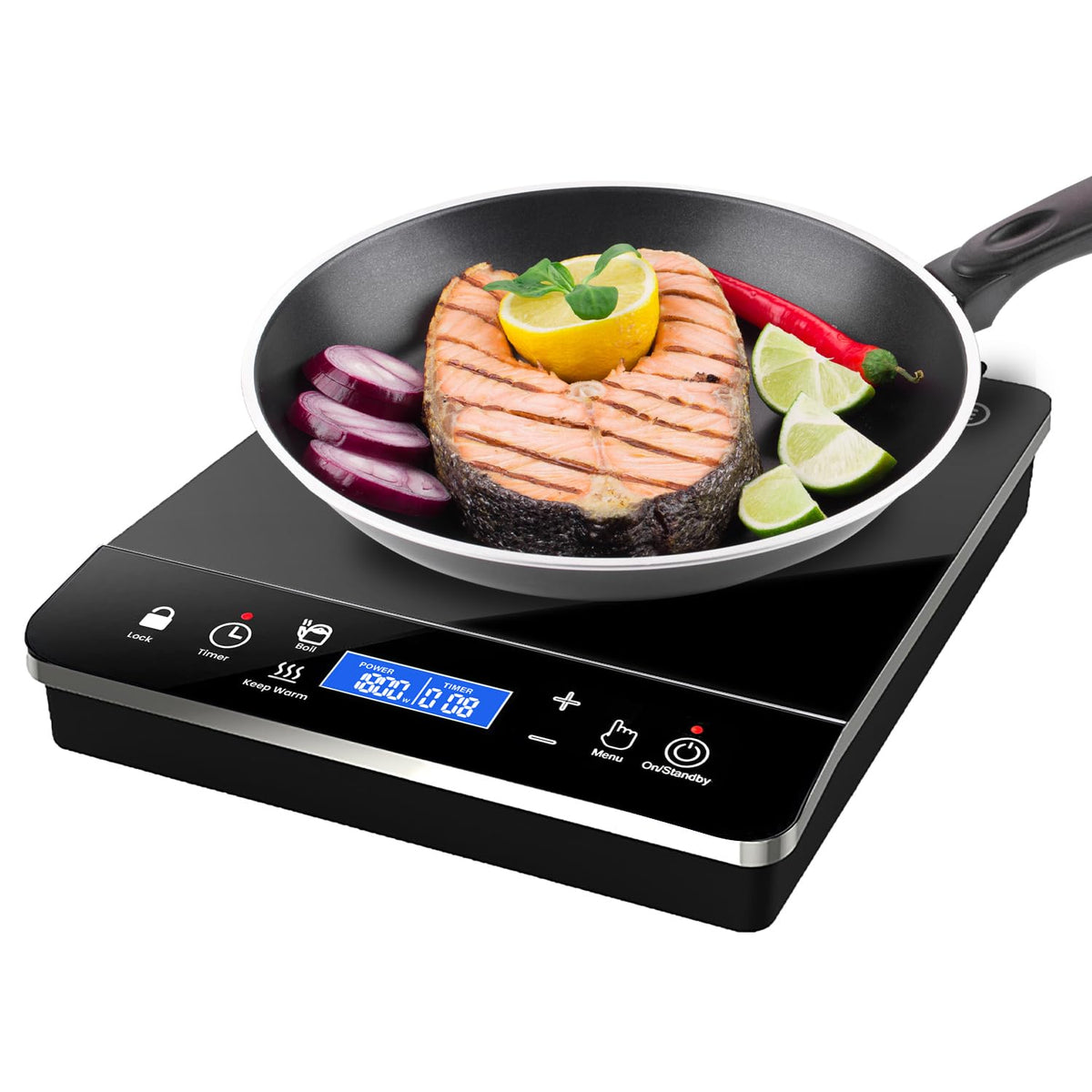 OMEO sleek glass surface cleans easily and adds style