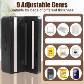 OMGOD bag sealer with 9 adjustable gears for different thicknesses