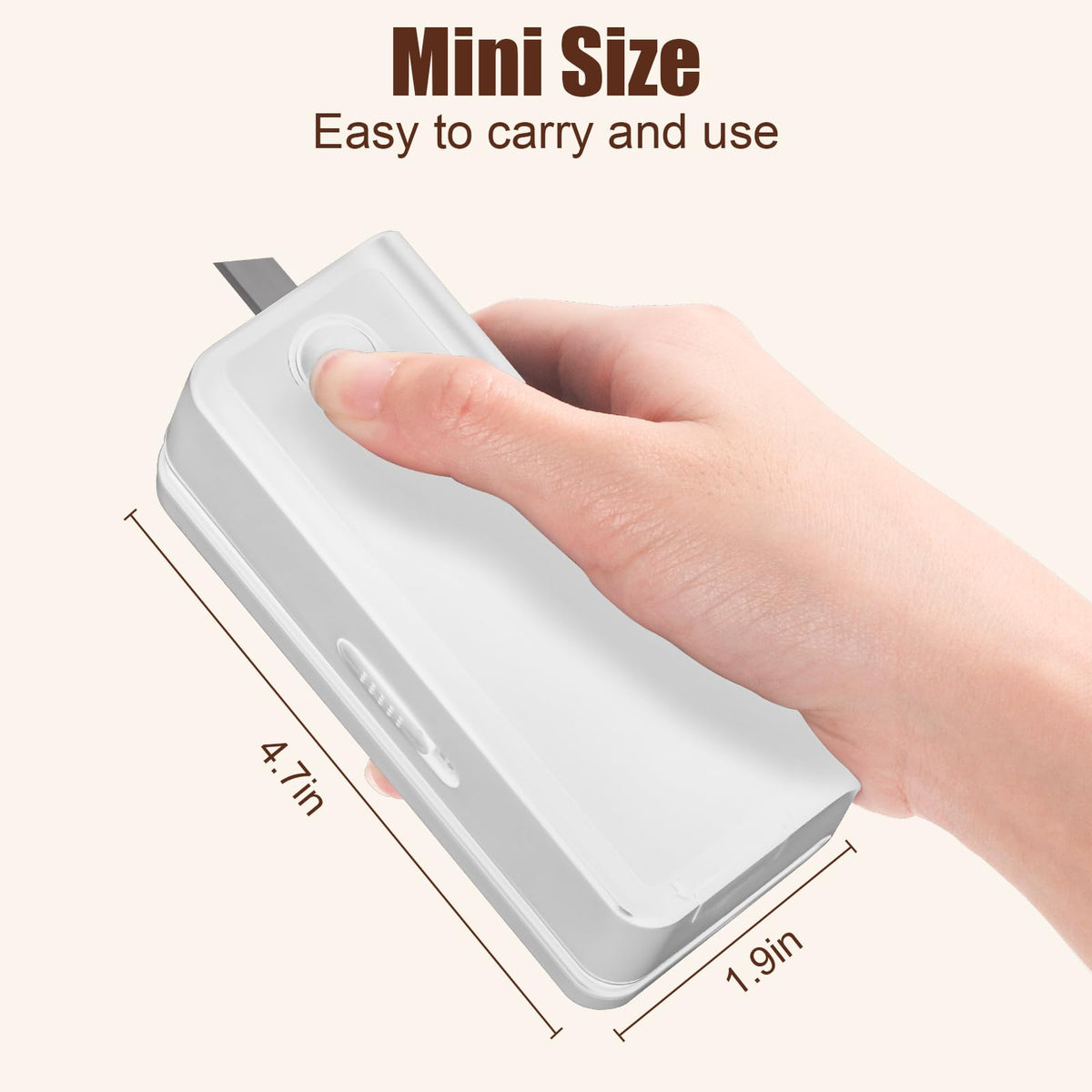 OMGOD bag sealer demonstrating cutting function to open a bag