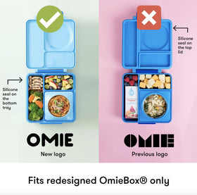 Dishwasher and microwave safe OmieBox dip container for easy care.