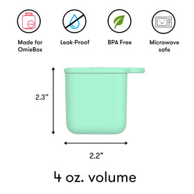 Kid-friendly OmieBox dip containers for easy dipping
