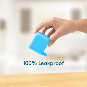 Leakproof OmieBox dip container demonstrates durable travel readiness.