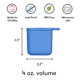 OmieBox dips 4 oz cups highlighting compact size for lunch boxes.
