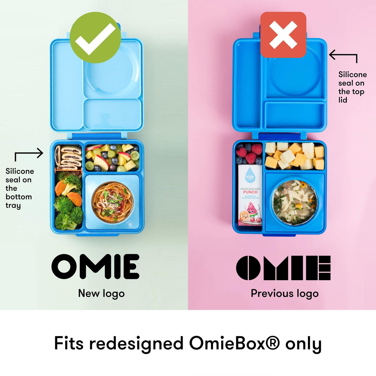 OmieBox dips dishwasher and microwave safe silicone for easy cleanup.