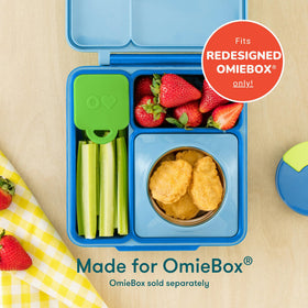 OmieBox dips leakproof close-up shows silicone construction and secure design.