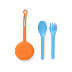 OmieBox Sunrise pod case with 2-piece utensils for travel