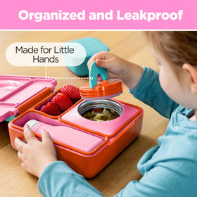 OmieBox Pink Berry seals removed for thorough cleaning and easy maintenance.