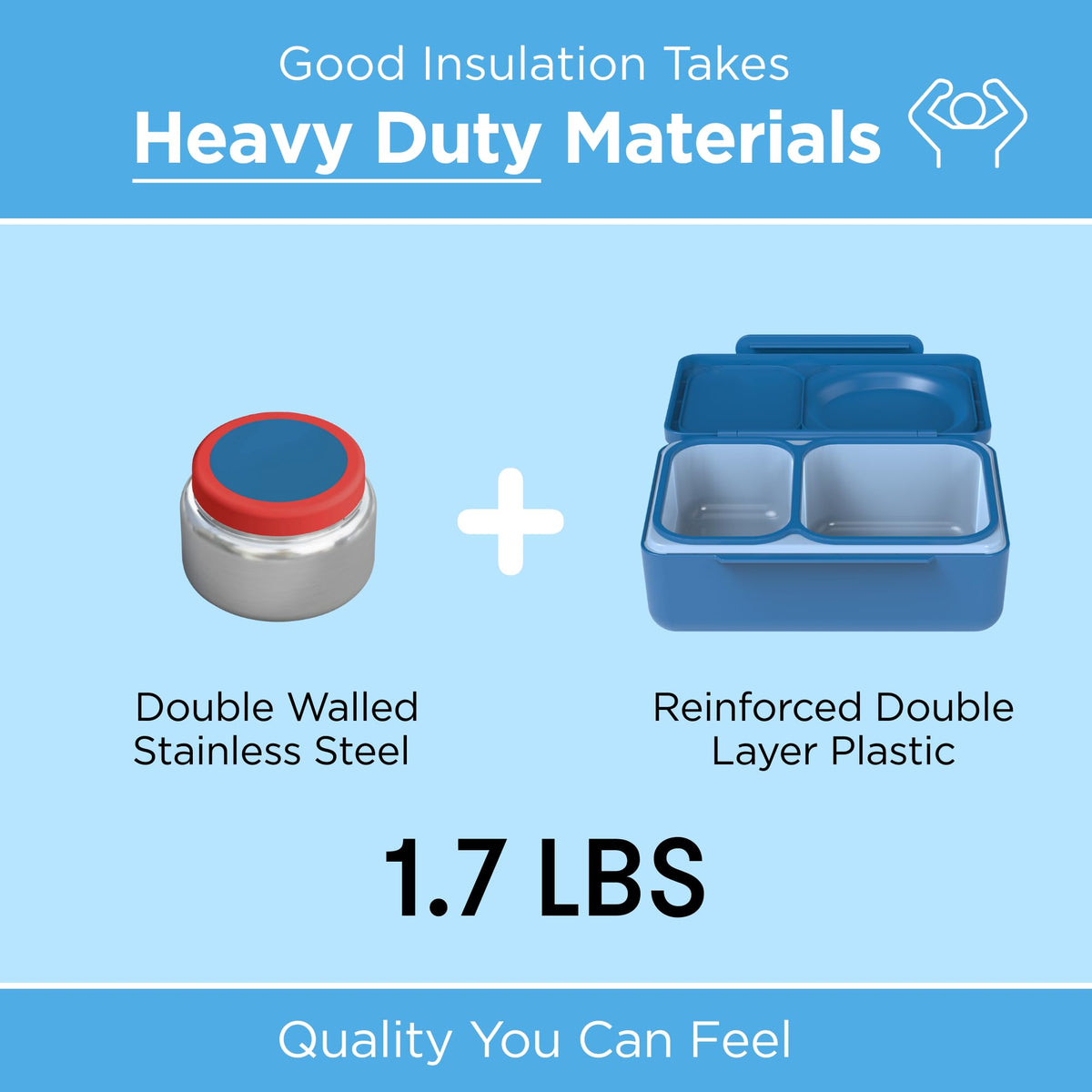 OmieBox UP 18/8 stainless steel construction for durability and longevity.