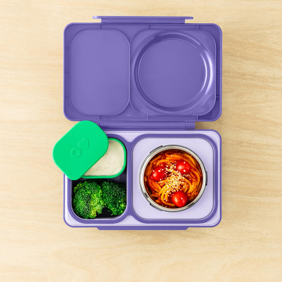 OmieBox UP dip container with dressings and snacks for portable portions