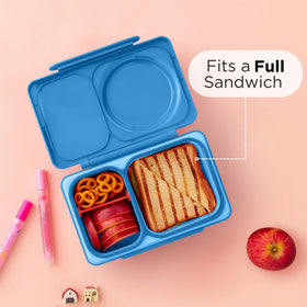 OmieBox UP two-compartment layout helps separate foods neatly.