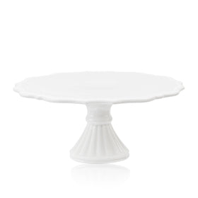 Omifun 10 inch cake stand with relief rim for elegant presentation.