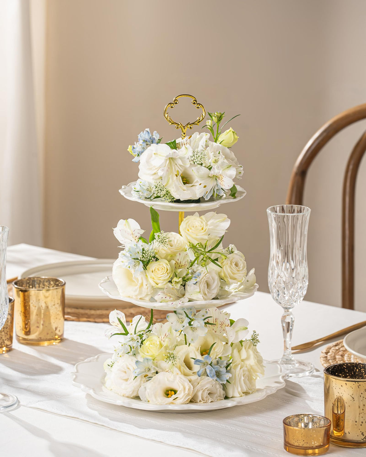 Omifun baby shower dessert display stand for versatile serving.