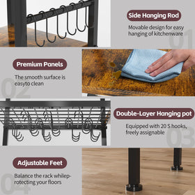 OMISRUIS anti-slip adjustable feet keep rack level