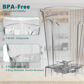 Dishwasher-safe lid for easy cleanup after blending.