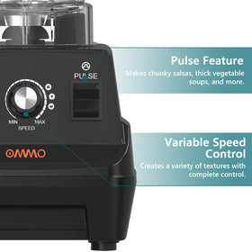 OMMO Ice-crushing blades deliver icy, creamy drinks.