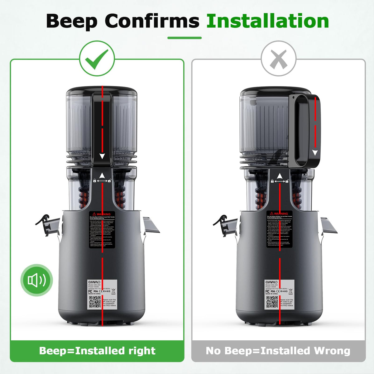 OMMO lid sensor stops mid-cycle for safer operation.