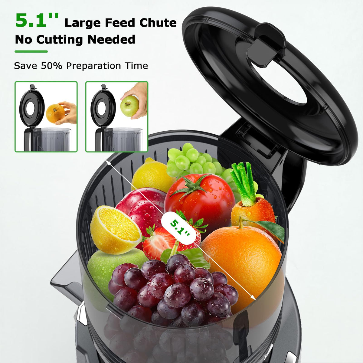 OMMO slow masticating juicer preserves vitamins with low-speed operation.