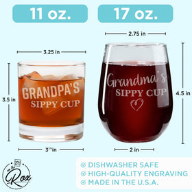 On The Rox grandpa sippy cups 11oz ideal for evenings and gifting
