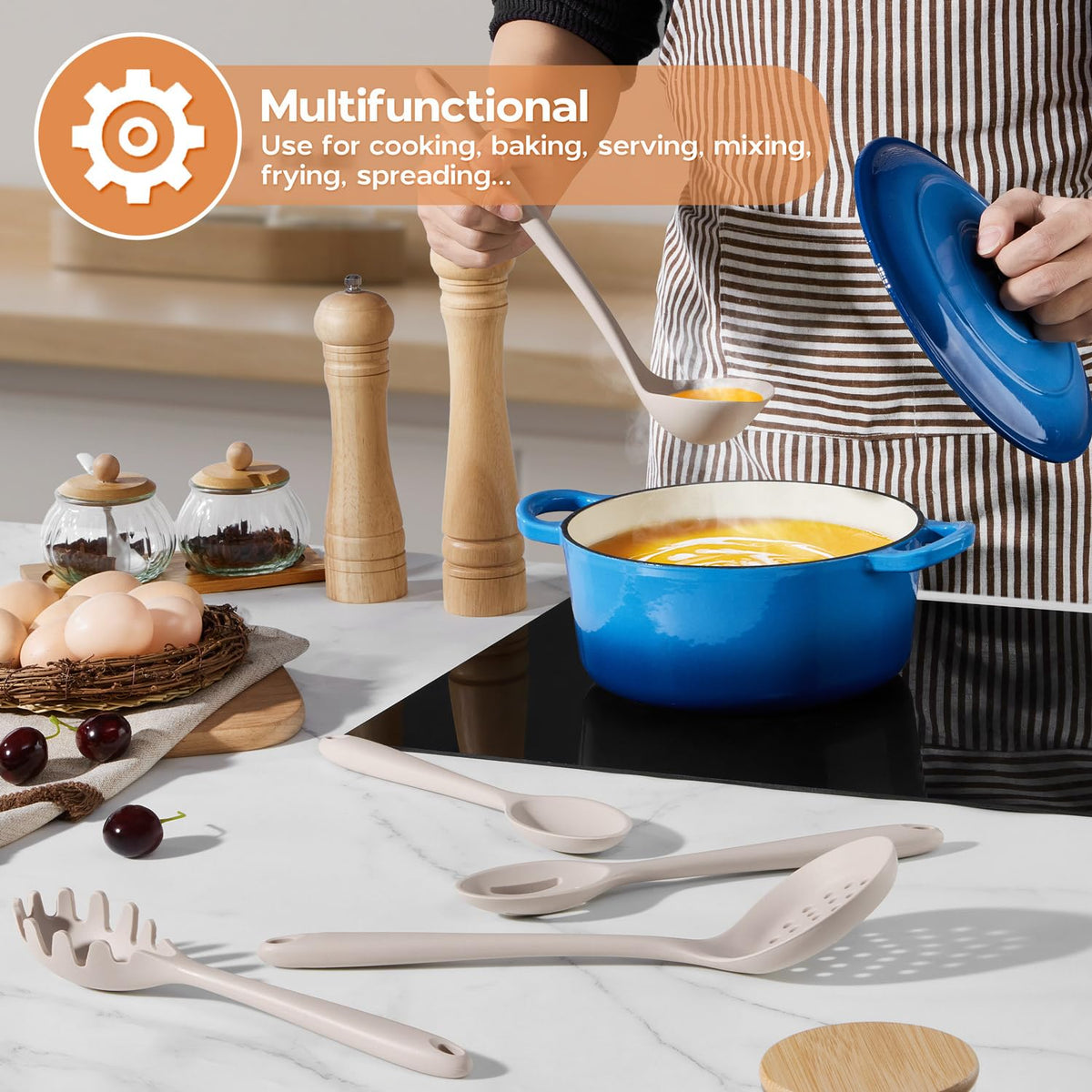 Onader spoonula multi-use spatula for scraping and flipping