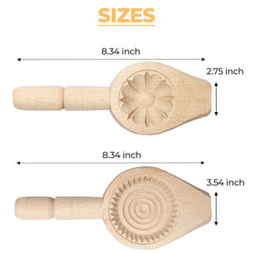 Onart Home carved-pattern cookie mold adds elegant designs to treats.