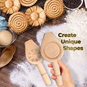 Onart Home durable wooden cookie mold built for lasting kitchen use.