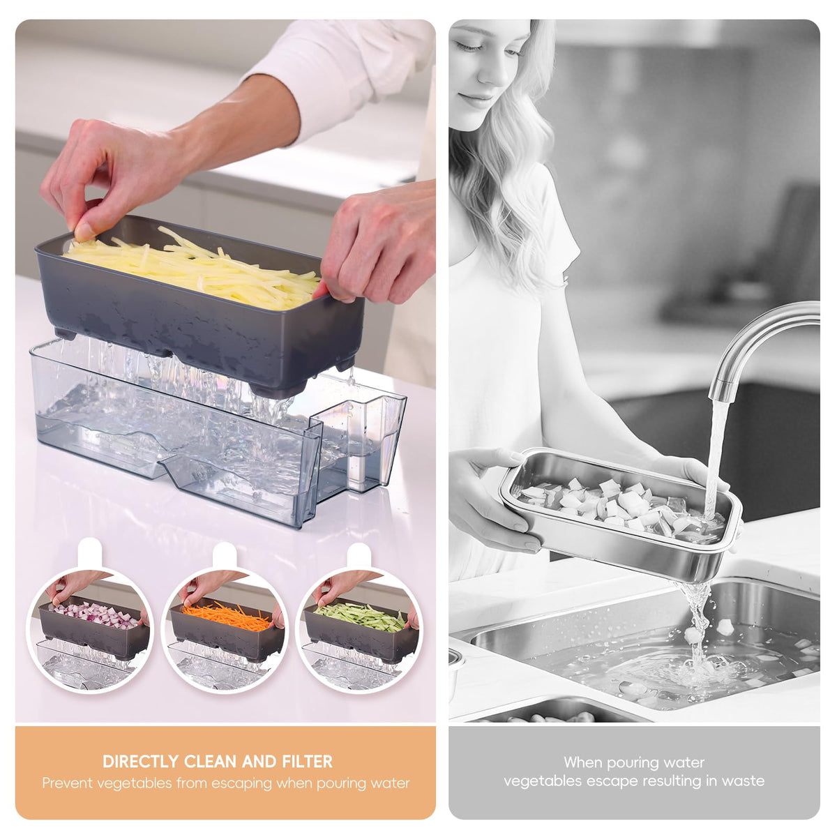 ONCE FOR ALL dishwasher-safe parts simplify post-use cleanup