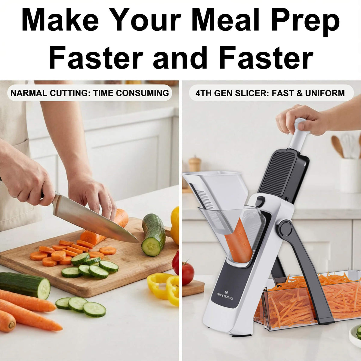 ONCE FOR ALL large container with lid for prepping and storing slices