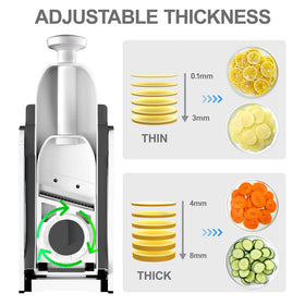 ONCE FOR ALL eight thickness settings enable consistent slices.