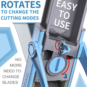 ONCE FOR ALL detachable blades simplify cleaning and maintenance