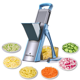 ONCE FOR ALL Upgrade Safe Mandoline Slicer Plus with large feeding port for quick prep