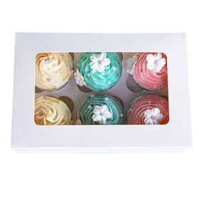 ONE MORE Cupcake Boxes clear window display enhances gift presentation.