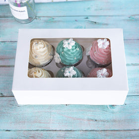 ONE MORE Cupcake Boxes insert base keeps cupcakes upright during transport.