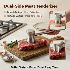 One Source Unlimited tenderizer mallet with non-slip handle for control