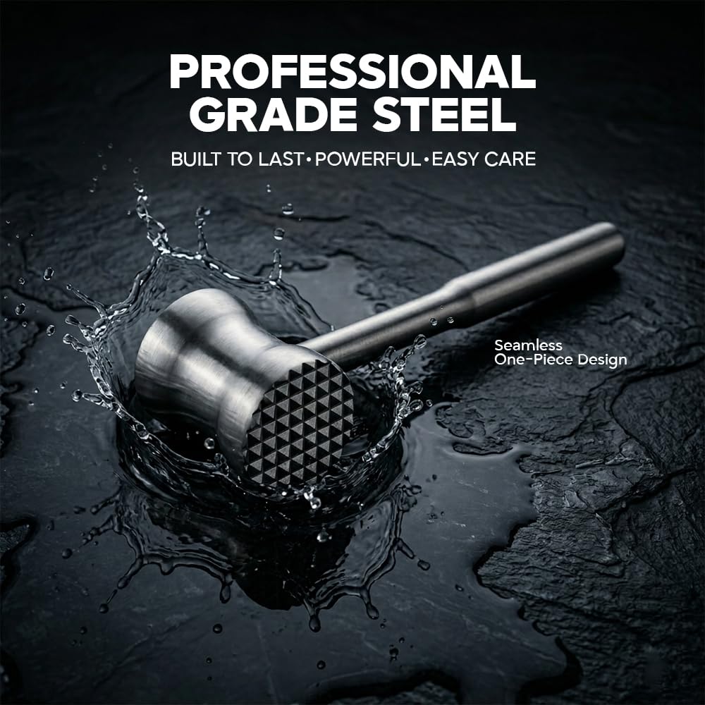One Source Unlimited tenderizer mallet one-piece design for strength and longevity