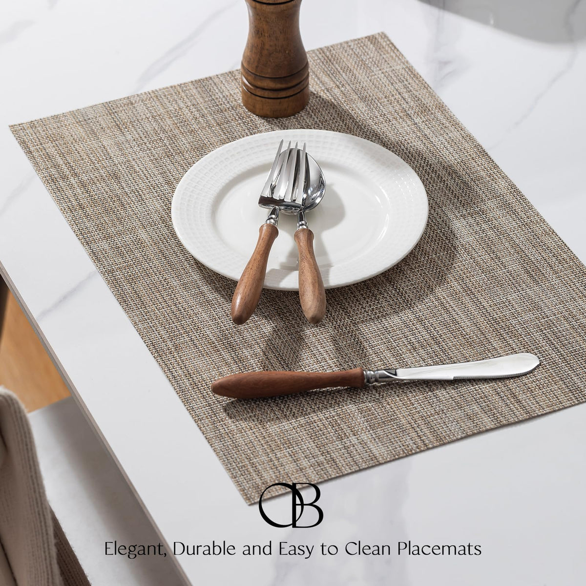 Onebento placemats demonstrating heat resistance up to 176°F under hot dishes.