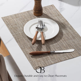 Onebento placemats demonstrating heat resistance up to 176°F under hot dishes.