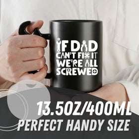 Onebttl mug with humorous quote adds personality to morning routine.