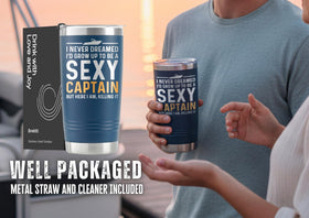 Onebttl Sexy Captain tumbler ideal for sea days and boating