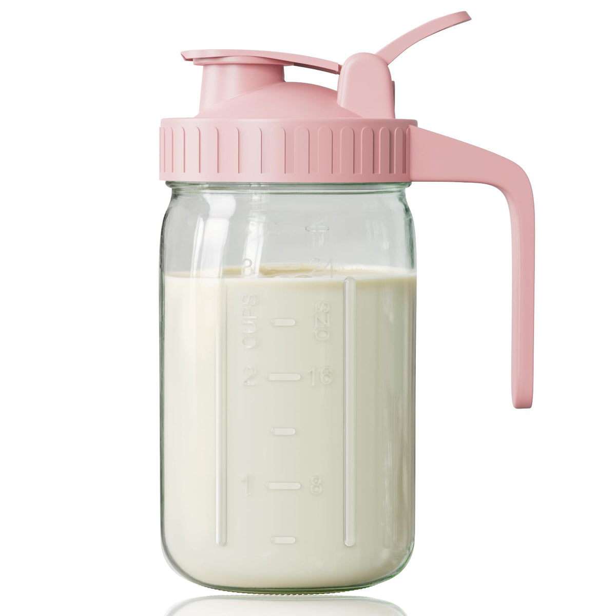 OneDream breast milk pitcher 32oz with flip cap lid for freshness and leak-free pouring.