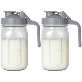 OneDream breastmilk pitcher 32oz for easy fridge storage and mess-free pouring.