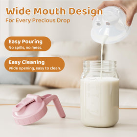 OneDream fridge-safe glass jar ready for cold beverages and entertaining.