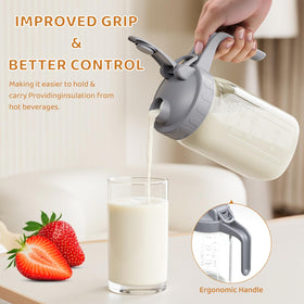 OneDream pitcher dripfree-spout enables clean pours with minimal drips.